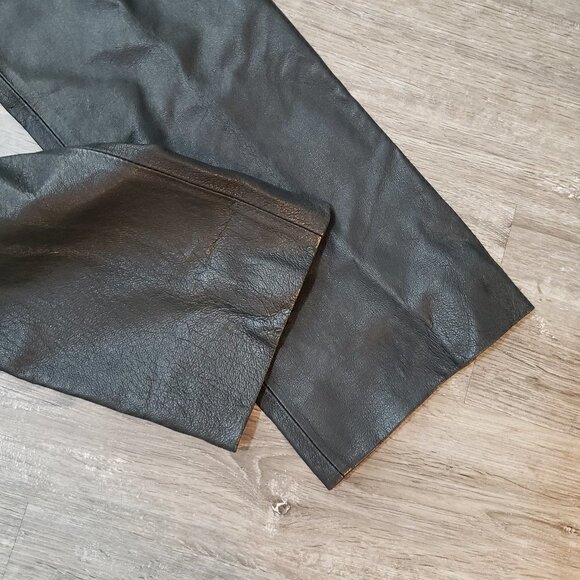 Le Chateau Vintage Genuine Leather Pants Jeans 9 - Picture 6 of 9